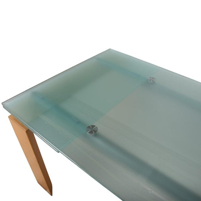 Wood Wooden Stilt Dining Table with Glass from Desalto For Sale - Image 7 of 14