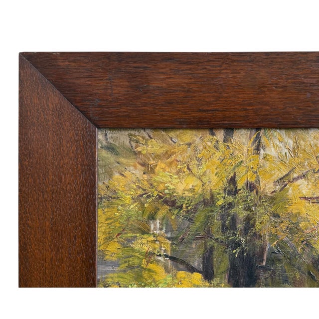 Early 20th Century Early 20th Century Oil Painting on Canvas Depicting the Orangery at Wernigerode, Framed For Sale - Image 5 of 6