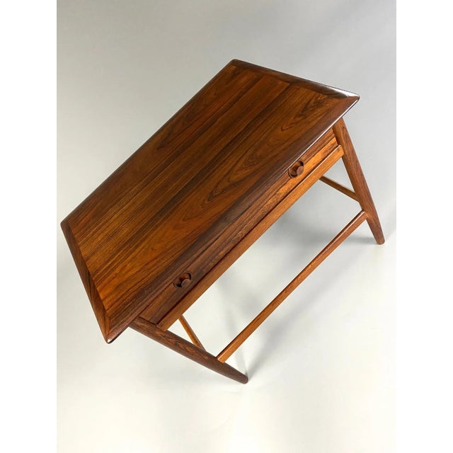 Mid-Century Modern Danish Knitting Side Table For Sale - Image 5 of 12