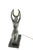 Deco girl lamp cast in Bronze with a green patina. After one of the famous Art Deco Artist . Mounted on an absolute black...