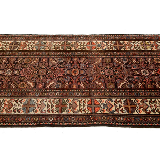 Antique Malayer Wool Runner Handmade With Multicolor Floral Design For Sale - Image 4 of 9