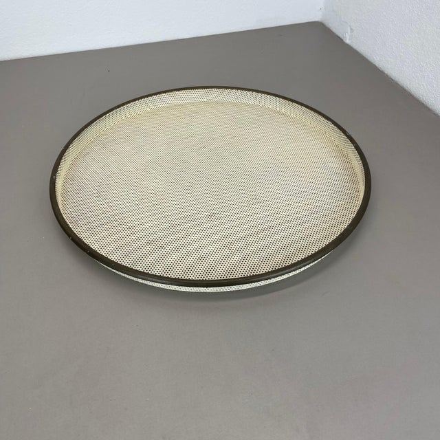 Metal Large Vintage Metal Brass Tray in the style of Mathieu Matégot, 1950s For Sale - Image 7 of 18