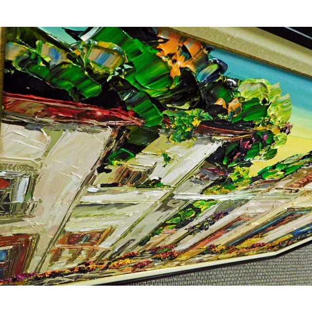 Maya Eventov "Terattoria" Original Acrylic on Canvas, H.Signed Me040908-15 For Sale In Denver - Image 6 of 8