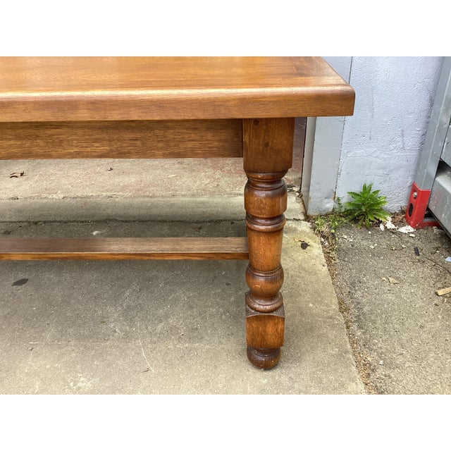 1950s Handsome French Oak Farmhouse Table For Sale - Image 5 of 8