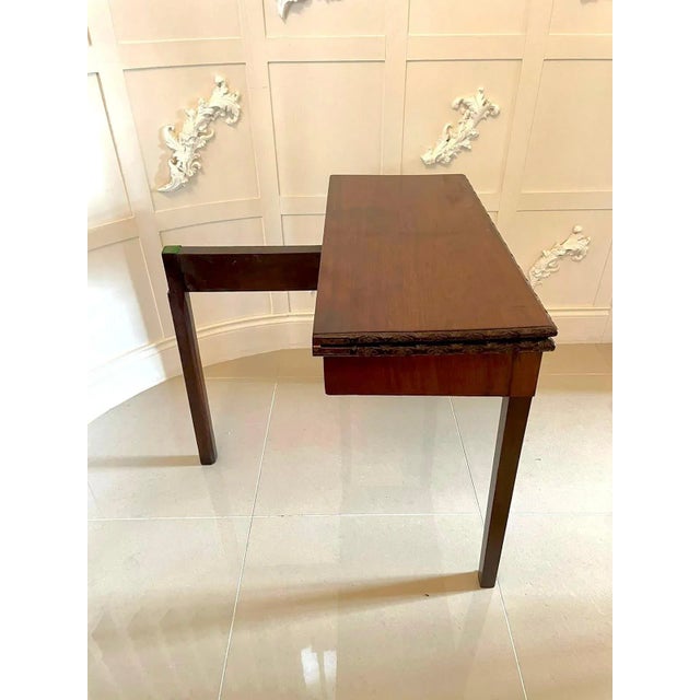 Wood 18th-Century Chippendale Style Mahogany Carved Card Table For Sale - Image 7 of 11