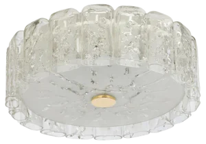 Glass Tubes Flushmount attributed to Doria, Germany, 1960s