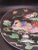 Vintage Asian Cloisonne Charger Plate with Mat Background and vibrant colors