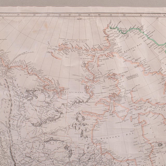 Vintage Map, British North America, Canadian, Reproduction, Framed Cartography For Sale - Image 6 of 12