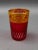 Mid-Century Modern Mid 20th Century Saint St Louis Crystal France Thistle Red & Gold Encrusted Tea Tumbler Glass For Sale - Image 3 of 8