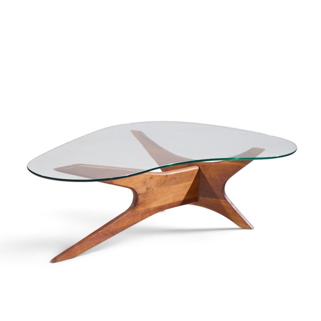 Craft Associates Adrian Pearsall for Craft Associates Mid Century Walnut Jacks Coffee Table For Sale - Image 4 of 9