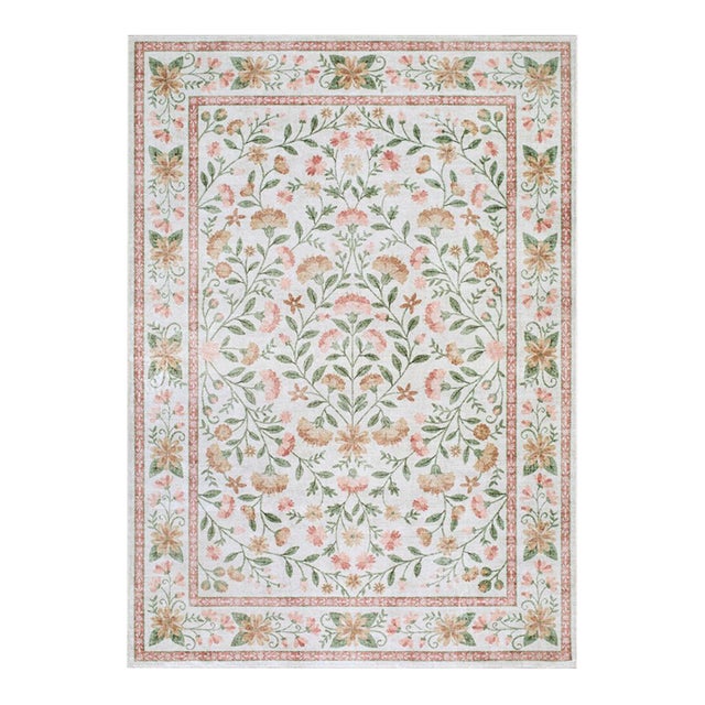 Lavable Machine Woven Rug Cream 5x8 For Sale