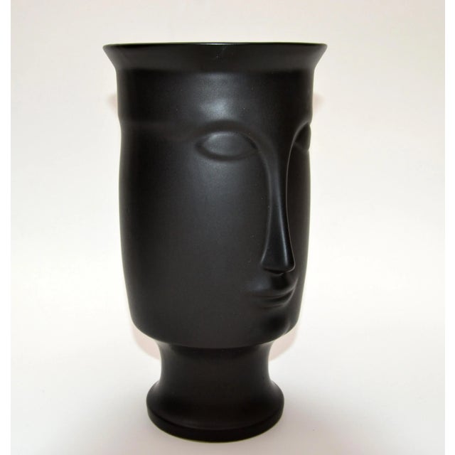 Mid-Century Modern Mid-Century Modern Black Face, Head Ceramic Vase Pottery For Sale - Image 3 of 13