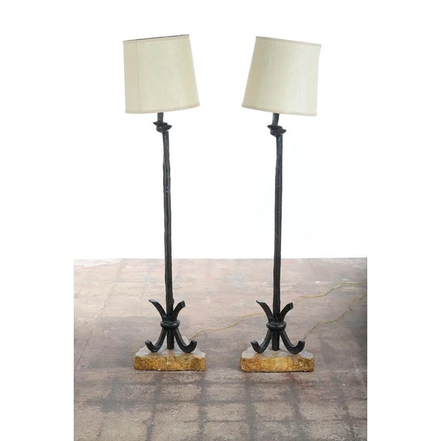Mid-Century Modern Mid-Century Designer Bronze Floor Lamps - A Pair For Sale - Image 3 of 10