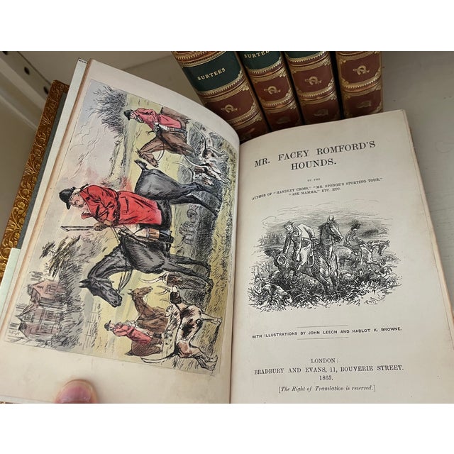 Antique 19th Century Fine Leather Bindings - Books by Robert Smith Surtees - 5 Volumes For Sale - Image 10 of 11