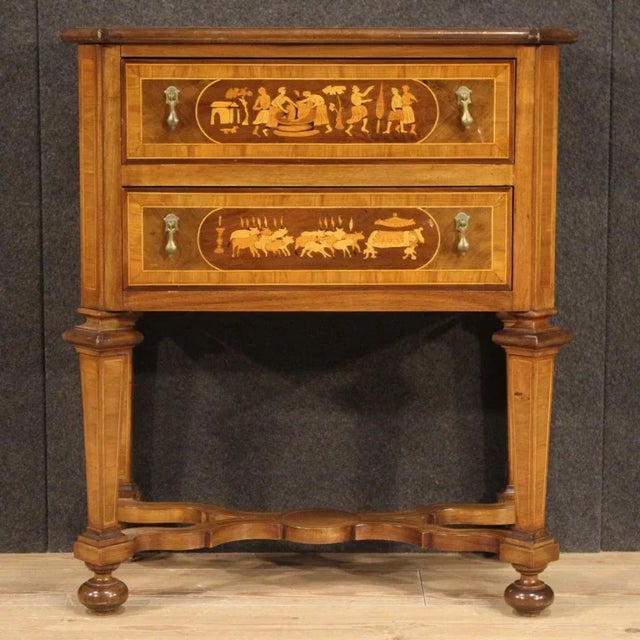 Small Louis XIV Italian Inlaid Commode, 1950s For Sale - Image 3 of 13
