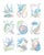 "Seaweed Fantasy Series" Contemporary Coastal Coral Reef Acrylic Paintings by Allison Cosmos - Set of 9 For Sale