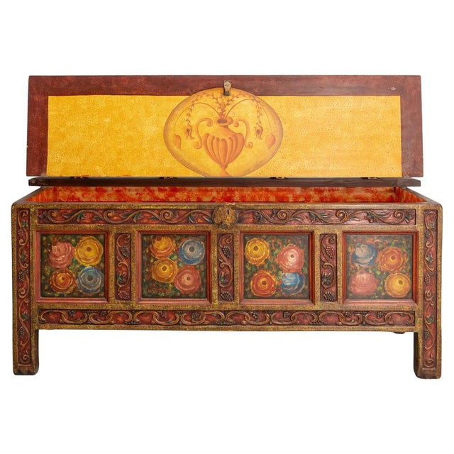 Chest in Carved Pine, 1960 For Sale - Image 18 of 18