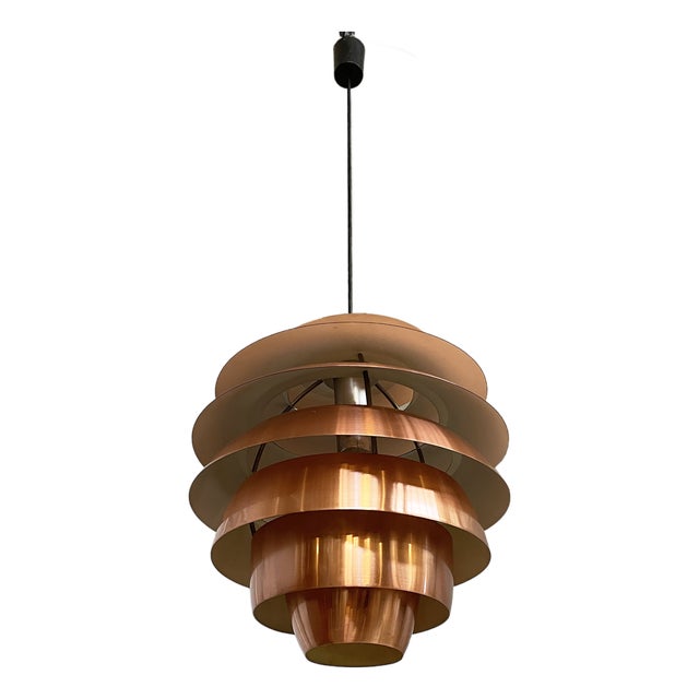 Mid-Century Modern Italian Copper 1231 Pendant from Stilnovo, 1960s For Sale
