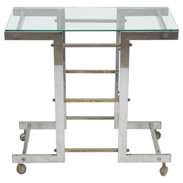 Metal Vintage Serving Cart, Italy, 1970s For Sale - Image 7 of 7