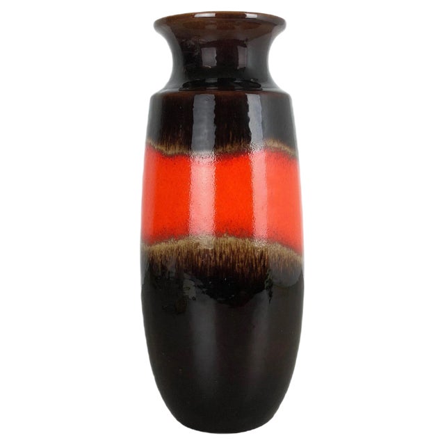 Large Multi-Color Pottery Fat Lava 239-41 Floor Vase from Scheurich, 1970s For Sale