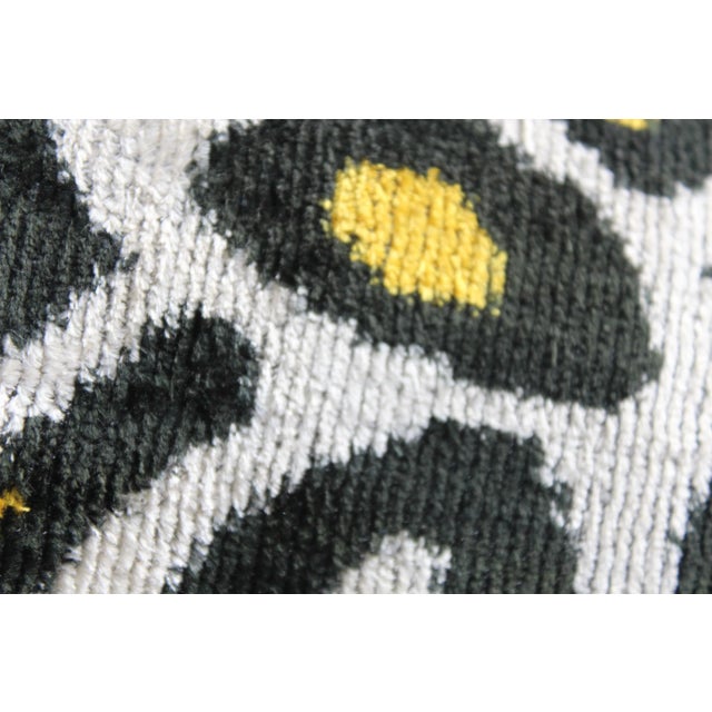 Black Contemporary Boho Chic Silk Velvet Ikat Pillow Cover Bohemian Pillow For Sale - Image 8 of 13