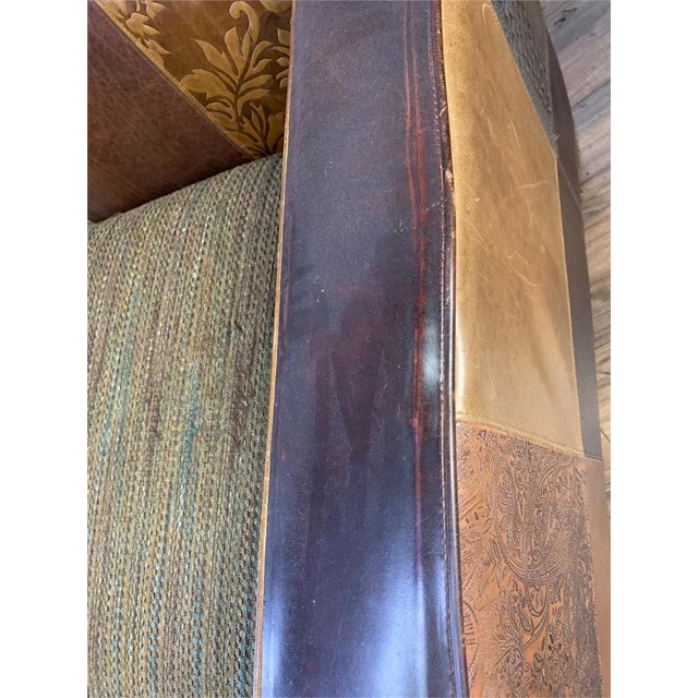 Paul Robert Mixed Fabric and Leather Sofa & Chair For Sale - Image 16 of 16