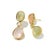 Early 21st Century Bochic "Capri" Rose Quartz & Multi Gem Italian Earrings Set 18K Gold & Silver For Sale - Image 5 of 18