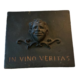 In Vino Veritas Metal Wall Plaque For Sale