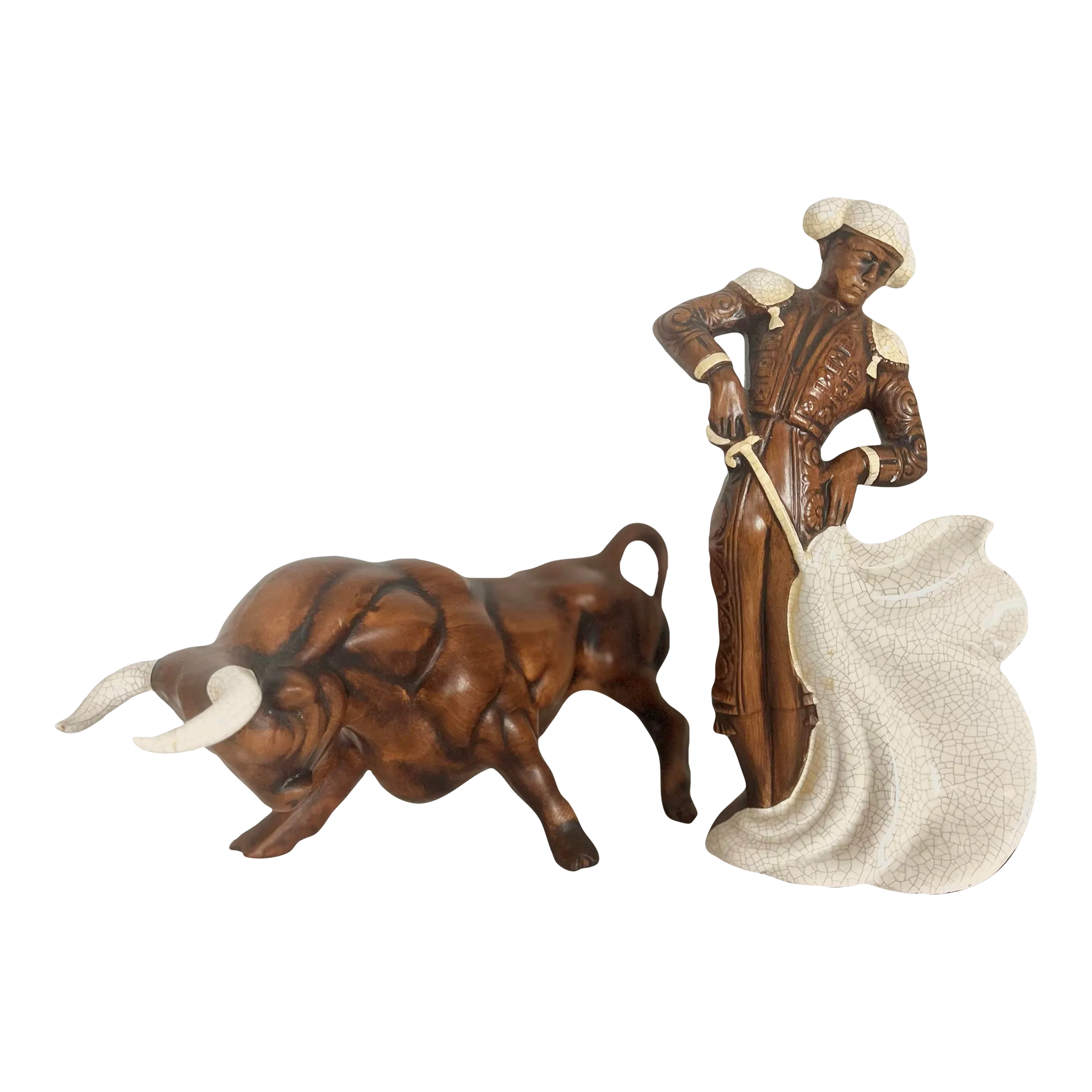 Mid Century Modern Matador + Bull | by Treasure Craft | Chairish
