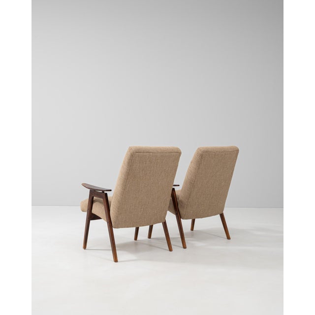 Brown 1960s Czech Upholstered Armchairs By TON - A Pair For Sale - Image 8 of 18