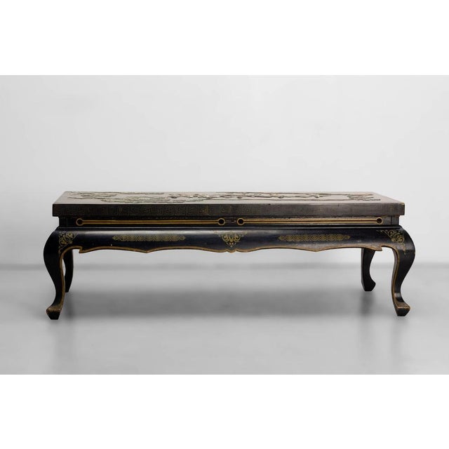 Vintage Chinese Lacquered Coffee Table, 1950s For Sale - Image 4 of 10