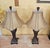Uttermost Vintage Uttermost Carved Wood-Finish Urn Table Lamps With Damask Shades – Pair For Sale - Image 4 of 18