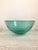 Late 20th Century Tropical Turquoise Blown Crackled Glass Handmade Bowl For Sale - Image 10 of 10