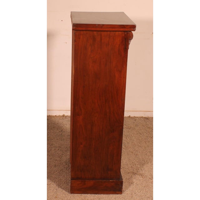Wood 19th Century Walnut Wellington Chest of Drawers For Sale - Image 7 of 13