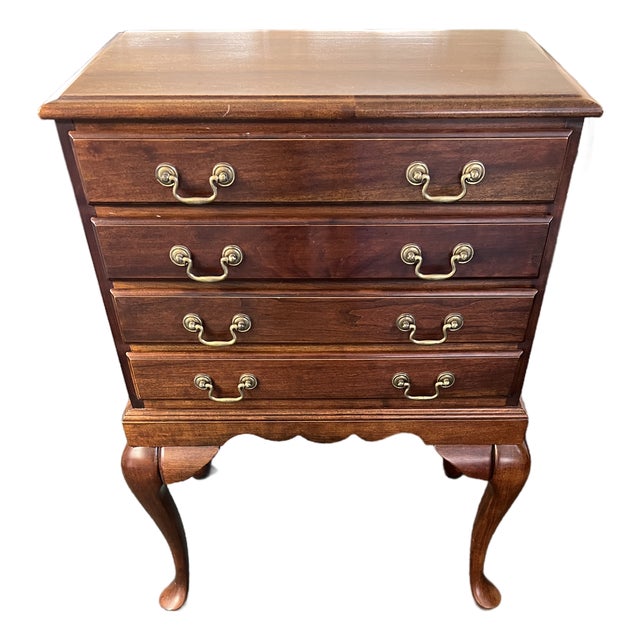 Vintage Queen Anne Cedar-Lined Silver Chest on Stand For Sale