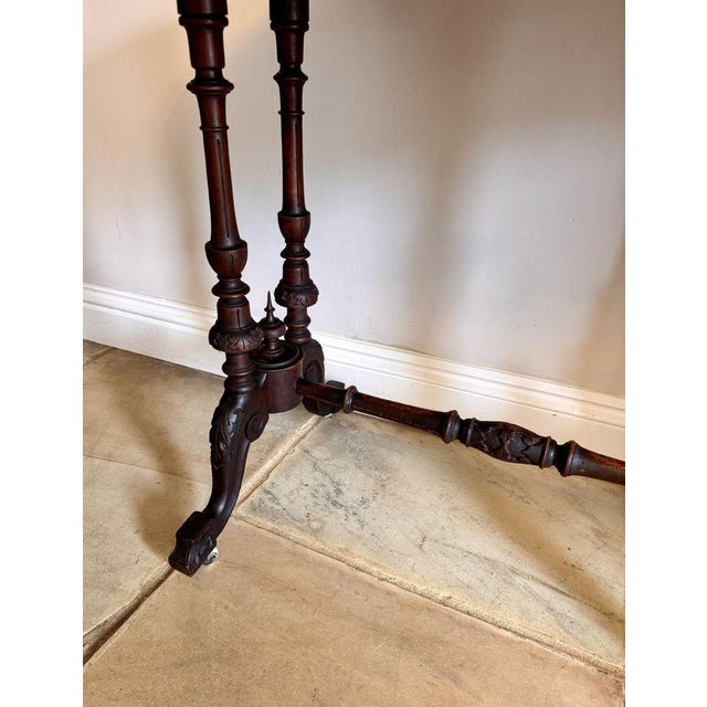 Mid 19th Century Antique Victorian Burr Walnut Occasional Table, 1860 For Sale - Image 5 of 6