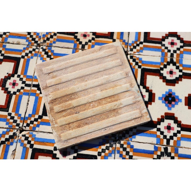 Art Nouveau / Early Art Deco Design Set of 33 Portuguese Geometric Tiles Multicolor c.1900s For Sale - Image 18 of 18