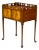 18th Century Style Side Table With Gallery Top and Storage, English For Sale