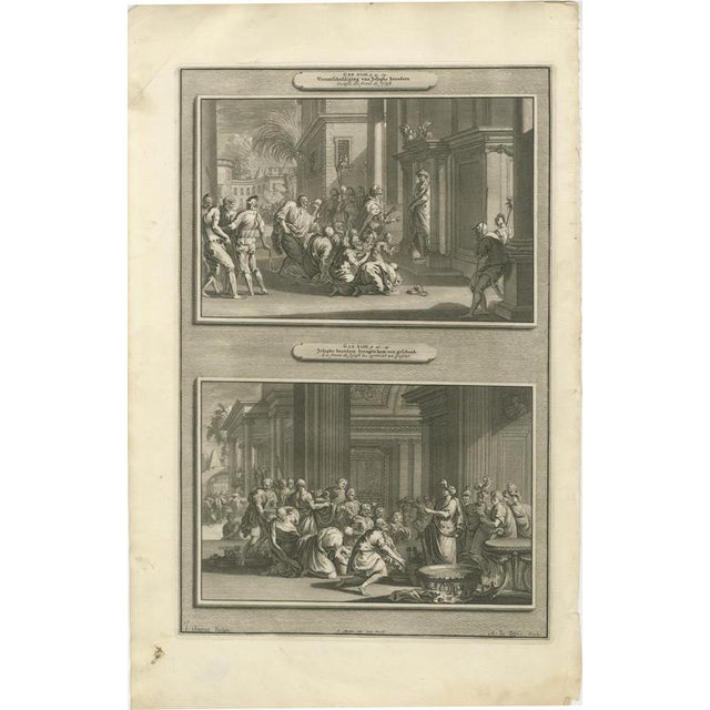 Early 18th Century Abraham de Blois, Joseph and Moses, 1700, Engravings, Set of 6 For Sale - Image 5 of 10
