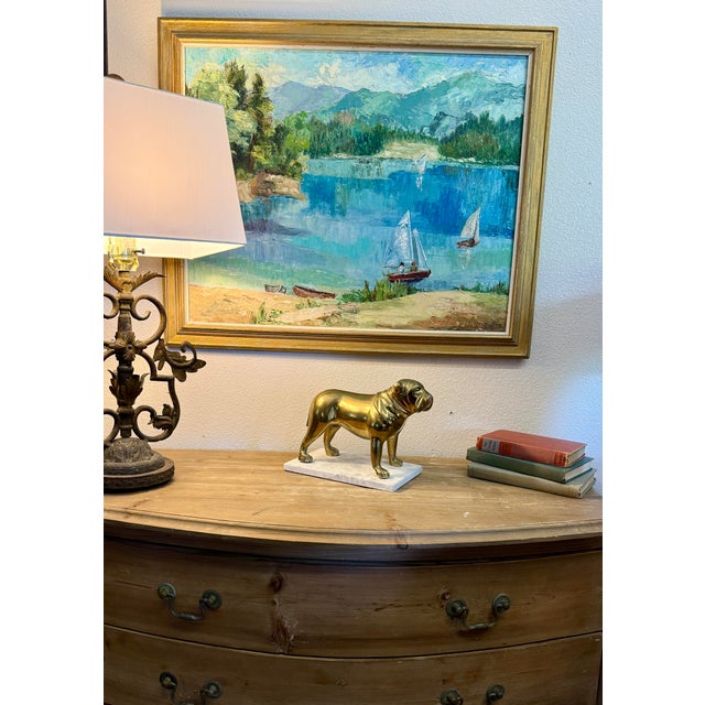 V. Sheriff Exceptional Original Vintage Sailing Oil Painting For Sale - Image 6 of 7