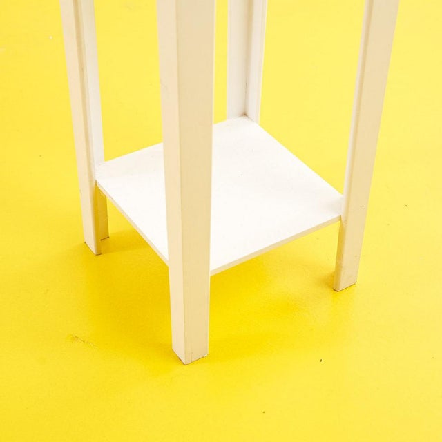 White Wooden Plant-Pot Column For Sale - Image 3 of 6