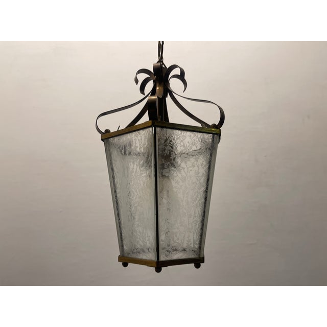 Vintage Bronze Light Pendant, 1950s For Sale - Image 4 of 12