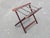 Mid-Century Modern Vintage Folding Luggage Rack With Canvas Straps For Sale - Image 3 of 7