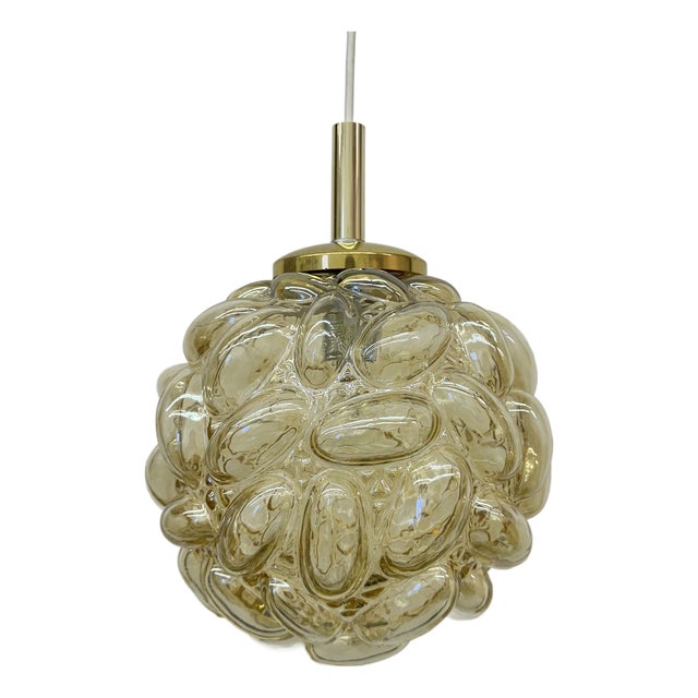 Glass Bubble Hanging Lamp by Helena Tynell, 1970s For Sale