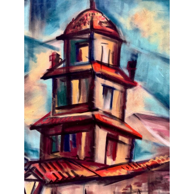 Original pastel on paper by Henry Emil Salloch, also known as Heinz Emil Salloch, the German-born American artist and...