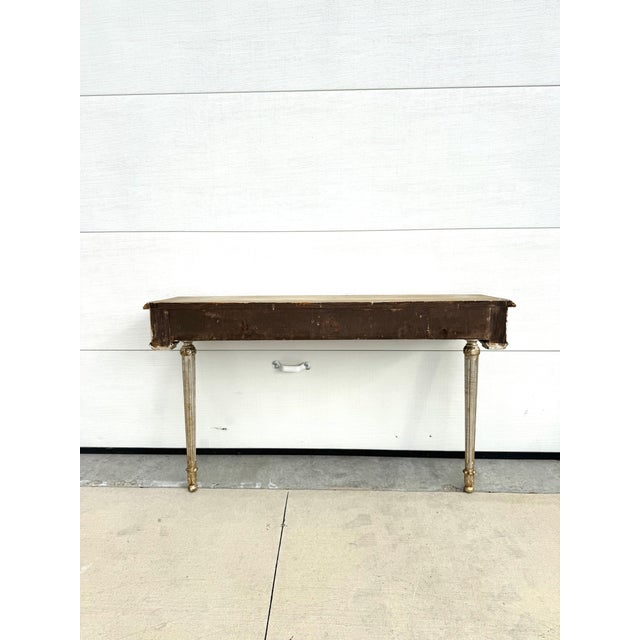 Wood Florentine Silver Gilt Console Table For Sale - Image 7 of 9