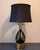 Mid 20th Century Vintage Sculptural Black & Gold Ceramic Lamps, Companion Pair, Mid-Century Atomic Era For Sale - Image 5 of 10
