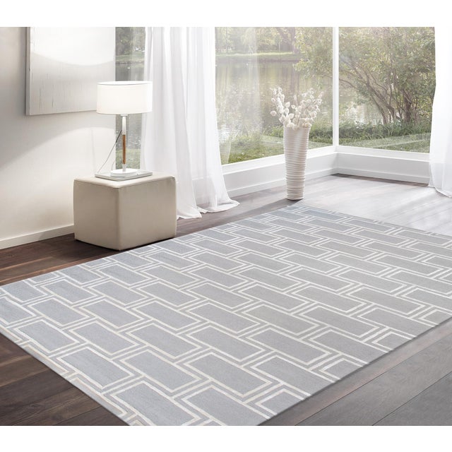 2020s Pasargad Home Edgy Silver Area Rug, 12' 0'' X 15' 0'' For Sale - Image 5 of 5
