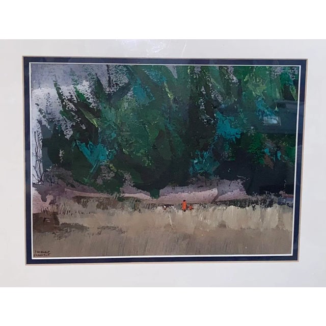 Mid 20th Century Shirley Clement Listed Florida Artist Original Landscape Oil Painting For Sale - Image 5 of 7