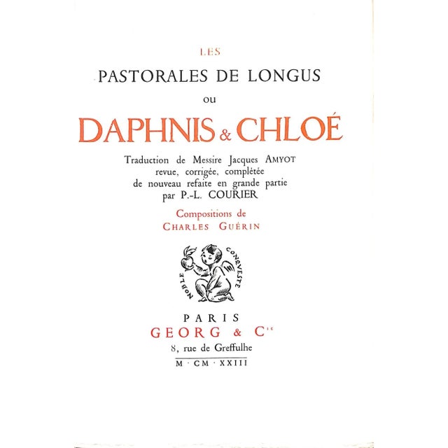 Traditional "Les Pastorales De Longus Ou Daphnis & Chloe" 1923 Longus For Sale - Image 3 of 12